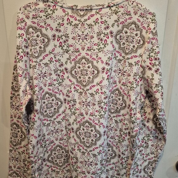Croft & Barrow Long-Sleeve T-Shirt; Pure Cotton; Women's Sz Large; EUC - Picture 4 of 5